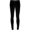Tom Ford Black Leggings With Branded Band In Velvet Woman In Black