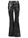 Tom Ford Flared Leather Trousers In Black
