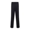Tom Ford Wool Trousers With Pleated Front And Pinstripe Pattern In Black
