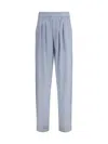 Tom Ford Striped Turn-up Hem Trousers In Blue