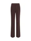 Tom Ford Pleated Wide-leg Trousers In Brown