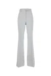 Tom Ford Lustrous Barathea Tailored Tuxedo Wide Leg Pants In Grey