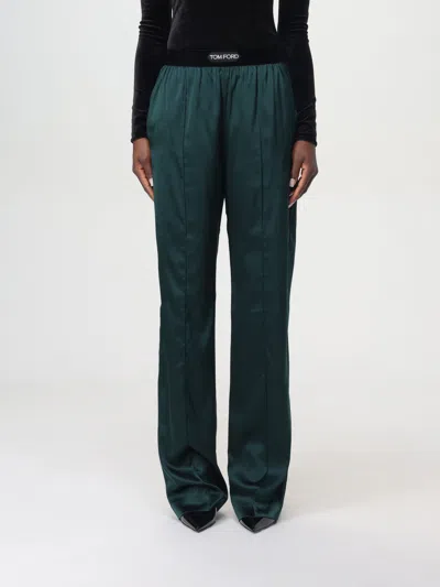 Tom Ford Pants  Woman Color Emerald In Fg680 Dark Emerald