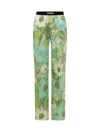 Tom Ford Floral-print Silk-blend Satin Pyjama Pants In Green