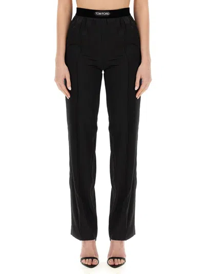 Tom Ford Pants With Logo In Black
