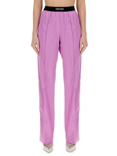 Tom Ford Pants With Logo In Pink