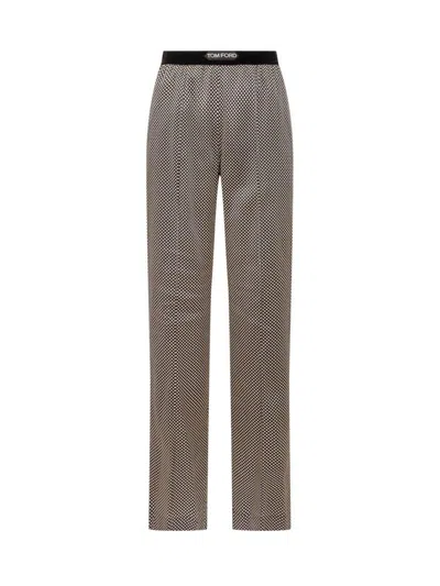 TOM FORD TOM FORD PANTS WITH POLKA DOT PRINT