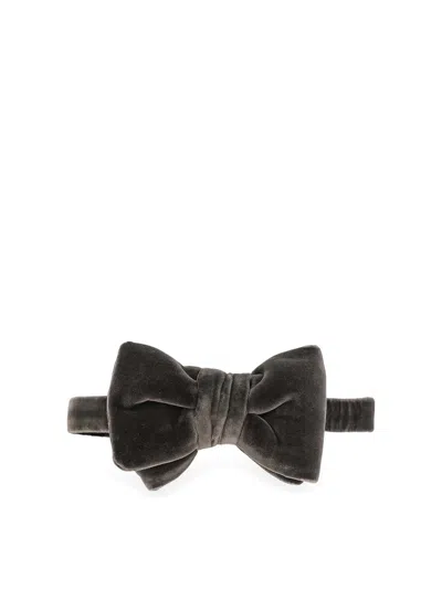 Tom Ford Papillon In Velluto In Gray