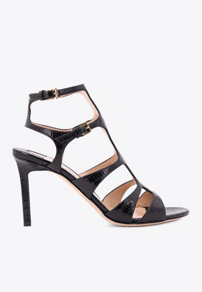 TOM FORD PARADIS 105 CROC-EMBOSSED SANDALS