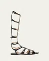 Tom Ford Paradis Knee-high Gladiator Sandals In Black