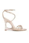 Tom Ford Paradis Stamped Python Strappy Sandal In Champagne