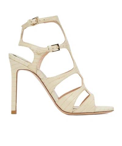 Tom Ford Paradise Snake-effect Leather Sandals In Neutral