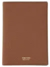 Tom Ford Textured Finish Bi-fold Wallet In Brown