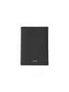 Tom Ford Passport Holder With Textured Calf Leather Finish In Black