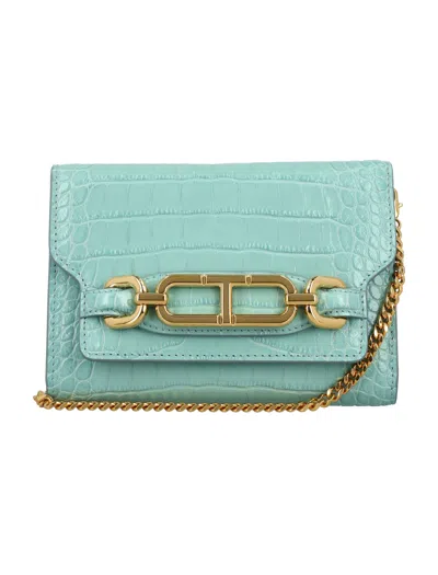 Tom Ford Pastel Torquise Mini Chain Handbag In Turquoise