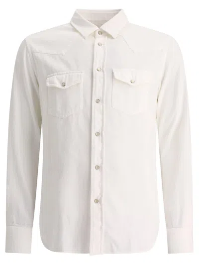 Tom Ford Patch Pocket Long-sleeved Shirt In White