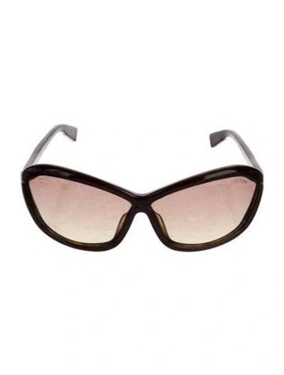Pre-owned Tom Ford Patek Oversize Sunglasses In Brown