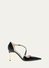 Tom Ford Patent Asymmetrical Stiletto Pumps In Black