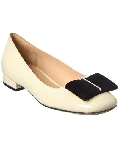 Tom Ford Patent Ballerina Flat In White