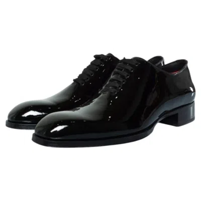 Pre-owned Tom Ford , Patent Finish Oxford Shoes In Black
