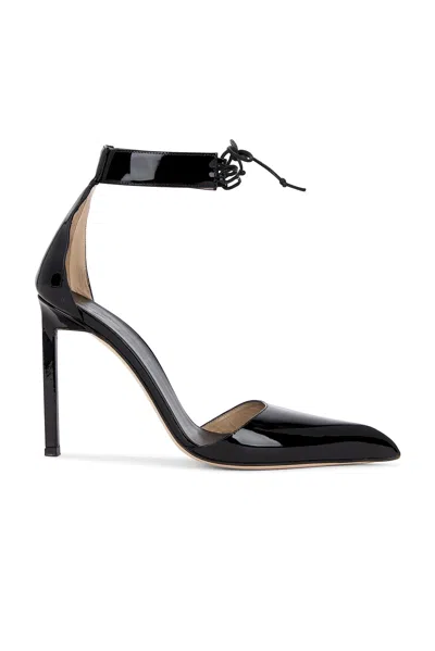 Tom Ford Patent Leather Ankle Strap 105 Pump In Black