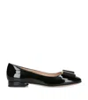 Tom Ford Audrey Bow-embellished Patent-leather Ballet Flats In Black