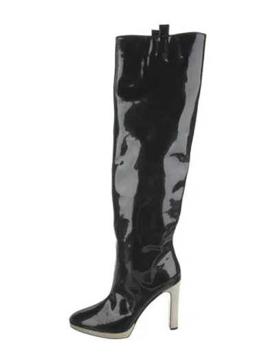 Pre-owned Tom Ford Patent Leather Boots In Black