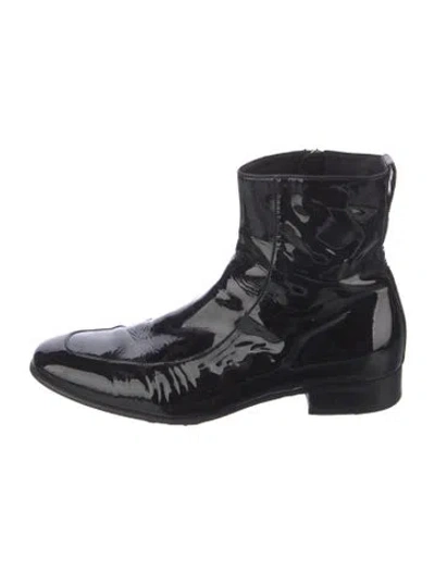 Pre-owned Tom Ford Patent Leather Boots In Black