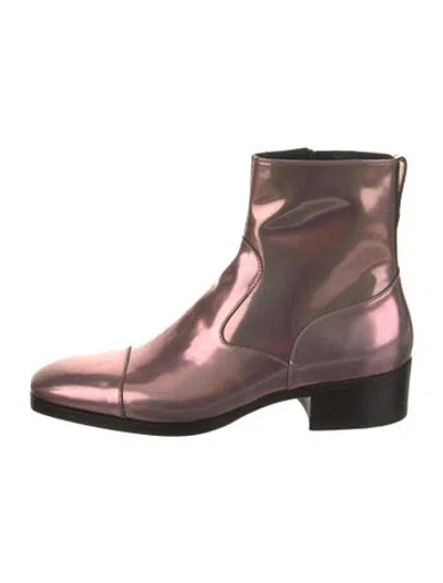 Pre-owned Tom Ford Patent Leather Boots In Pink