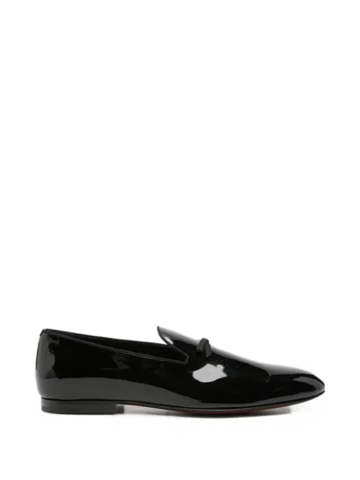 Tom Ford Patent Leather Bow-detail Loafers In Black