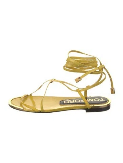 Pre-owned Tom Ford Patent Leather Gladiator Sandals