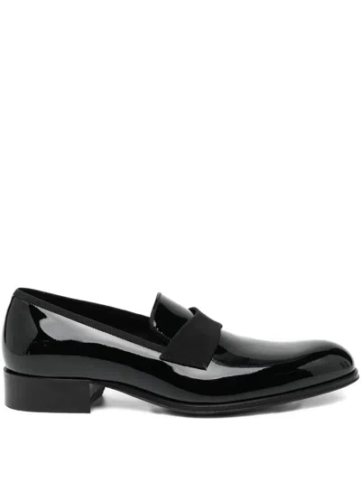 Tom Ford Patent Leather Loafers In Black