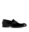 Tom Ford Patent Leather Slippers With Grosgrain Band In Black