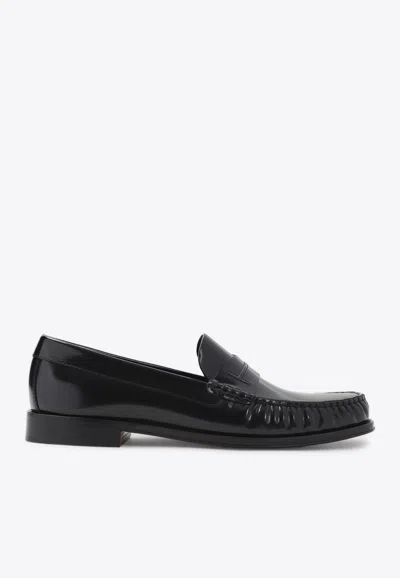 Tom Ford Patent Leather Penny Loafers In Black