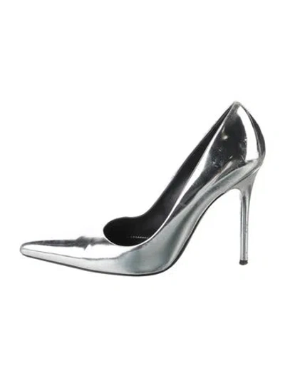 Pre-owned Tom Ford Patent Leather Pumps In Metallic/silver