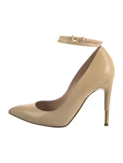 Pre-owned Tom Ford Patent Leather Pumps In Neutral