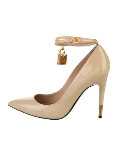 Pre-owned Tom Ford Patent Leather Pumps In Neutral