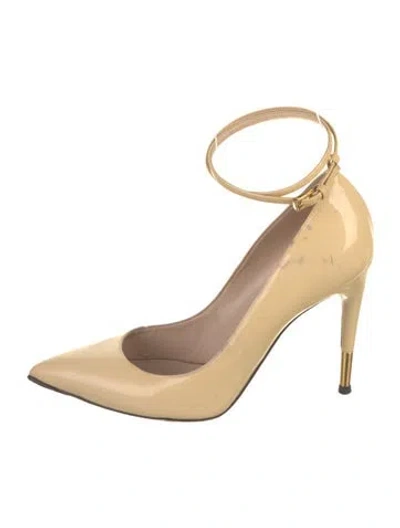 Pre-owned Tom Ford Patent Leather Pumps In Neutral