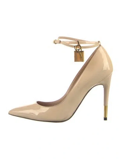Pre-owned Tom Ford Patent Leather Pumps In Neutral