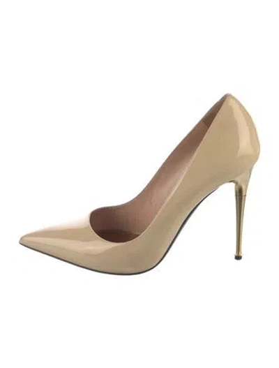 Pre-owned Tom Ford Patent Leather Pumps In Neutral