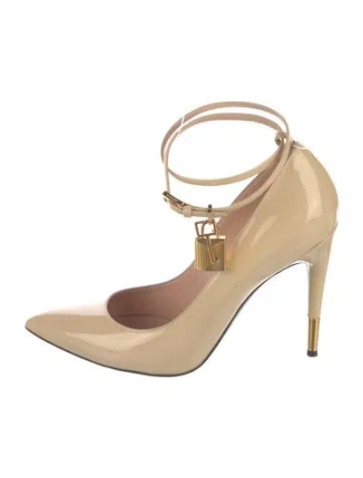 Pre-owned Tom Ford Patent Leather Pumps In Neutral