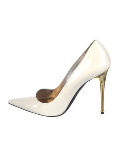 Pre-owned Tom Ford Patent Leather Pumps In Neutral