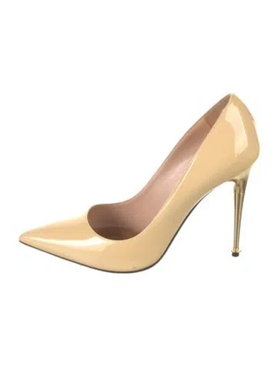 Pre-owned Tom Ford Patent Leather Pumps In Neutral