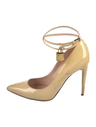 Pre-owned Tom Ford Patent Leather Pumps In Neutral