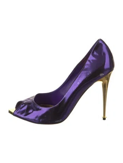 Pre-owned Tom Ford Patent Leather Pumps In Purple