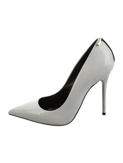 Pre-owned Tom Ford Patent Leather Pumps In White