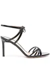 Tom Ford Black Patent Leather Angelica Heeled Sandals In Black