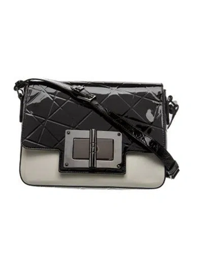 Pre-owned Tom Ford Patent Leather Shoulder Bag In Black