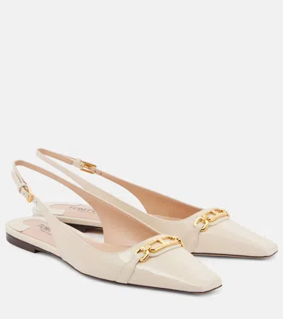 TOM FORD PATENT LEATHER SLINGBACK FLATS