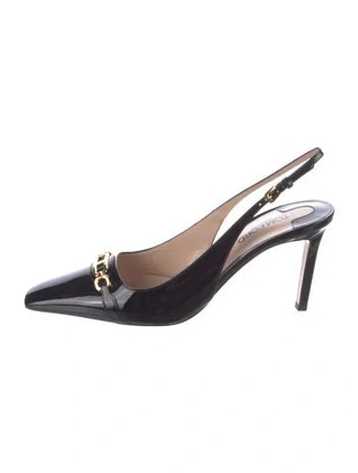 Pre-owned Tom Ford Patent Leather Slingback Pumps In Black